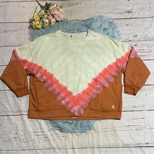 Free People Movement Ombre Metti Crew Sweatshirt sz L